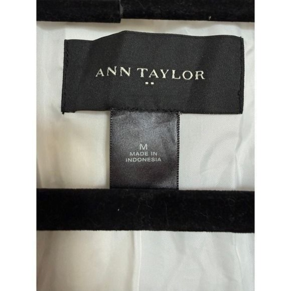 Ann Taylor White Black Polka Dot Blazer Jacket Career Office - Size Medium - Picture 10 of 10